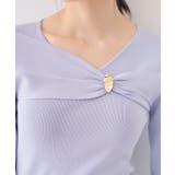 ブローチ風ゴールドパーツ付きアシメニット【洗濯機OK/坑ピル】 | index | 詳細画像16