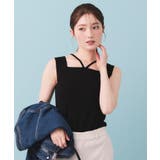 ブラック(019) | 2Wayスクエアネックニットタンク【洗濯機OK/坑ピル】 | index