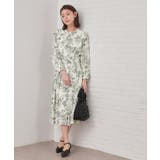 フラワーハイネックタックワンピース【洗濯機OK/イージーアイロン/防シワ】 | index | 詳細画像3