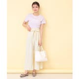 リボンベルト付カラーワイドパンツ【洗濯機OK】 | index | 詳細画像3 