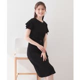 ブラック(019) | 【接触冷感 UVケア】Iラインフレアスリーブワンピース《洗濯機OK XS～3L | index