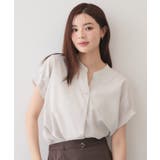 グレージュ(050) | 【接触冷感 吸水速乾】タックスキッパーブラウス《防シワ イージーアイロン | index