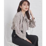 グレージュ(150) | 《5color XS LLsize》レイヤードボウタイブラウス【洗濯機洗い可 | index