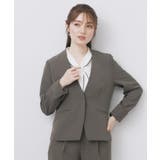 トープ(054) | ストレッチノーカラージャケット セットアップ対応 | index