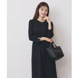 ネイビー(094) | ストレッチキーネックワンピース【洗濯機OK/イージーアイロン】 | index