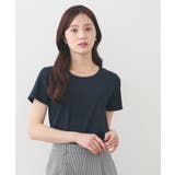 ネイビー(894) | 【UVケア 接触冷感 吸水速乾】薄手なのに透けにくい！ベーシックTシャツ《洗濯機… | index