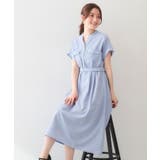 サックスブルー(090) | ダブルポケットスキッパーワンピース【防シワ 洗濯機OK】《XS～3L 6col》 | index