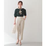 美脚見えストレッチテーパードパンツ【吸水速乾 防シワ 洗濯機OK】《XS～3L》 | index | 詳細画像20 