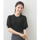 ブラック(019) | 【抗ピル】シアースリーブニット《洗濯機OK》 | index