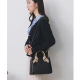 ブラック(119) | 【2WAY】リボンハンドルミドルトートバッグ | index