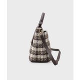 【2WAY】ラメツイードチェックコンビミドルハンドバッグ | index | 詳細画像7 