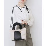 フリルハンドル フェイクファーミドルトートバッグ | index | 詳細画像6 