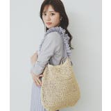 ライトベージュ(551) | 雑材ワンショルダーフリルA4トート | index