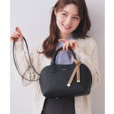 ブラック(019) | 軽量合皮バイカラーミドルボストンバッグ【2WAY】 | index