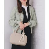 グレージュ(050) | 軽量合皮バイカラーミドルボストンバッグ【2WAY】 | index