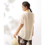 【洗える】ふんわり さらさら コットンシフォン 半袖スキッパーブラウス | SHOO・LA・RUE | 詳細画像8