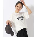 ホワイト(801) | 【洗える/プチプラ/綿100%】グラフィック半袖ゆるTシャツ | SHOO・LA・RUE
