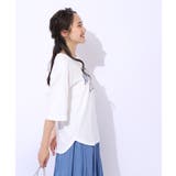 【洗える/綿100%/プチプラ】アウトも決まる ラウンドヘム プリントTシャツ | SHOO・LA・RUE | 詳細画像6