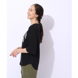 【洗える/綿100%/プチプラ】アウトも決まる ラウンドヘム プリントTシャツ | SHOO・LA・RUE | 詳細画像2