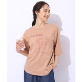 ピンク(272) | 【洗える/綿100%/プチプラ】アウトも決まる ラウンドヘム プリントTシャツ | SHOO・LA・RUE