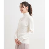 【絶妙なゆるピタ 洗濯機可】ちくちくしにくい リブタートルネック | SHOO・LA・RUE | 詳細画像10 