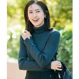 【絶妙なゆるピタ 洗濯機可】ちくちくしにくい リブタートルネック | SHOO・LA・RUE | 詳細画像44 