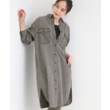 チャコールグレー(014) | 【S-LL】ロングシーズン活躍 デニムシャツワンピース | SHOO・LA・RUE