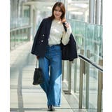 【S-LL】脚のラインを拾いにくい デニムワイドパンツ | SHOO・LA・RUE | 詳細画像27 