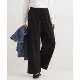 ブラック(019) | 【S-LL/体型カバー】上品なとろみが魅力 イージーワイドパンツ | SHOO・LA・RUE