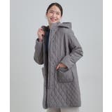 自然にくびれる あったかダイヤ柄キルトコート | SHOO・LA・RUE | 詳細画像2