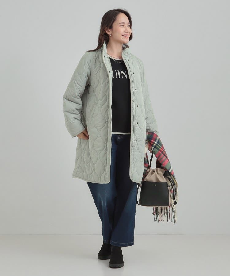 【撥水/フード取り外し可】冬に嬉しいこだわり満載 ひょうたん柄キルトコート | SHOO・LA・RUE | 詳細画像13 