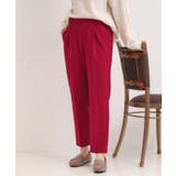 レッド(062) | 【洗濯機可/S-LL】美脚見え あったかテーパードパンツ | SHOO・LA・RUE