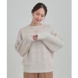 【洗濯機可/S-LL】上品にキラリと華やぐ スパンコールニット | SHOO・LA・RUE | 詳細画像2 