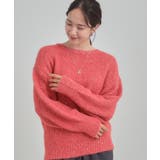 ピンク(073) | 【洗濯機可/S-LL】上品にキラリと華やぐ スパンコールニット | SHOO・LA・RUE