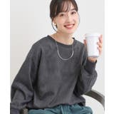 チャコールグレー(014) | 【S-LL】なめらかタッチが癖になる スエード調トップス | SHOO・LA・RUE