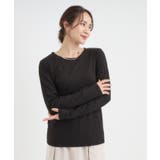 【S-LL】1枚でも、重ね着にも ワイドテレコ クルーネックインナー | SHOO・LA・RUE | 詳細画像5 