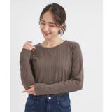 【S-LL】1枚でも、重ね着にも ワイドテレコ クルーネックインナー | SHOO・LA・RUE | 詳細画像9 