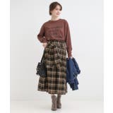 【S-LL/2WAY】取り外しのできる シャツ腰巻パーツつきチェック柄スカート | SHOO・LA・RUE | 詳細画像5