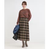 【S-LL/2WAY】取り外しのできる シャツ腰巻パーツつきチェック柄スカート | SHOO・LA・RUE | 詳細画像6