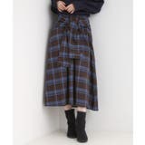 ブラウン(243) | 【S-LL/2WAY】取り外しのできる シャツ腰巻パーツつきチェック柄スカート | SHOO・LA・RUE