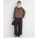 【S-LL】タック使いがこなれ見え ノーカラーブルゾン | SHOO・LA・RUE | 詳細画像7