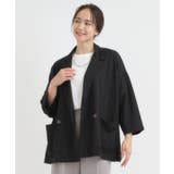 【S-LL/ひんやり】さらっとしたタッチが心地よい ダブルブレストジャケット | SHOO・LA・RUE | 詳細画像1