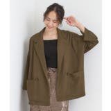 【S-LL/ひんやり】さらっとしたタッチが心地よい ダブルブレストジャケット | SHOO・LA・RUE | 詳細画像5