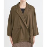 【S-LL/ひんやり】さらっとしたタッチが心地よい ダブルブレストジャケット | SHOO・LA・RUE | 詳細画像9