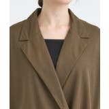 【S-LL/ひんやり】さらっとしたタッチが心地よい ダブルブレストジャケット | SHOO・LA・RUE | 詳細画像12