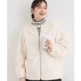 ホワイト(001) | 【洗濯機可/S-LL】即サマになる ボアノーカラーブルゾン | SHOO・LA・RUE