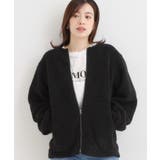 ブラック(019) | 【洗濯機可/S-LL】即サマになる ボアノーカラーブルゾン | SHOO・LA・RUE