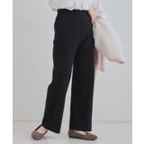 ブラック(019) | 【洗濯機可／毛玉レス】美脚シルエット 表面がきれいなストレートパンツ | SHOO・LA・RUE