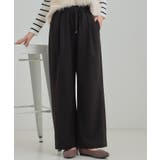 ブラック(019) | 【あったか/S-LL】ゆるっとリラクシーに イージーワイドパンツ | SHOO・LA・RUE