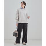 【あったか/S-LL】シンプルだから使いやすい ガゼット付き 裏起毛スウェット | SHOO・LA・RUE | 詳細画像3 